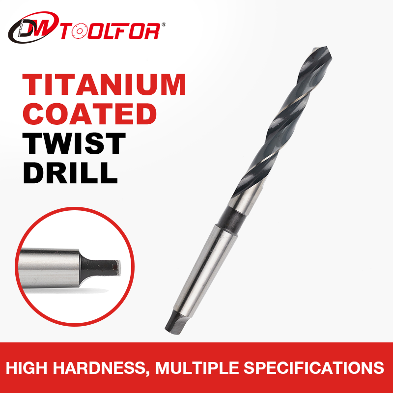 โปรโมชั่นโรงงาน DIN345 HSS MILLED TAPER SHANK BLACK WHITE TWIST DRILL BITS set