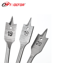 เปลี่ยนอย่างรวดเร็ว Hex Shank Tri-Point Paddle Flat Wood Spade Drill Bit สำหรับการเจาะไม้ที่สะอาดและรวดเร็ว Trishula ทำงาน