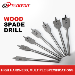 เปลี่ยนอย่างรวดเร็ว Hex Shank Tri-Point Paddle Flat Wood Spade Drill Bit สำหรับการเจาะไม้ที่สะอาดและรวดเร็ว Trishula ทำงาน