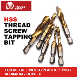 5pcs 1/4' Hex Shank Stubby HSS Twist Drill Bit Set for Metal